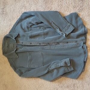Aerie  Dark Gray Shirt Jacket